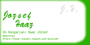jozsef haaz business card
