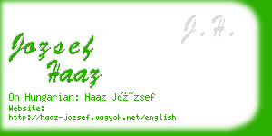 jozsef haaz business card
